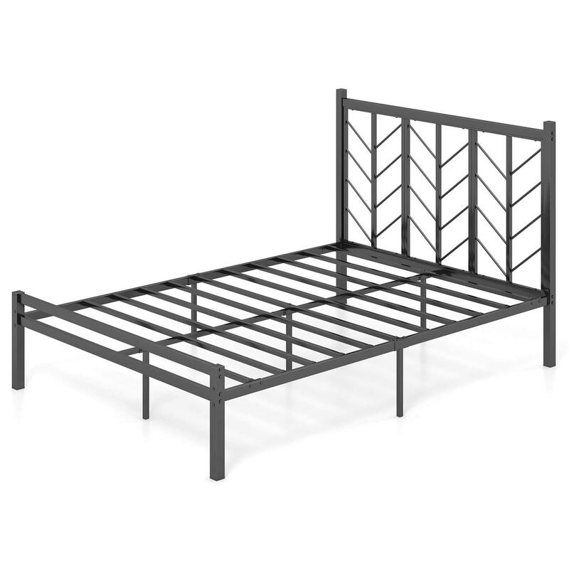 Costway Twin/Full/Queen Size Platform Bed with Headboard 11.5" Under