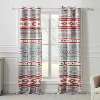 Greenland Home Fashions Kiva Western Boho 84-inch Curtain Panels (Set of 2)