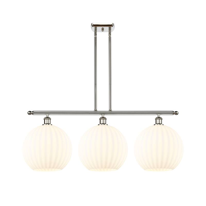 Innovations Lighting 516-3I-14-39-White Venetian-Indoor Pendant White - Polished Nickel / White Venetian
