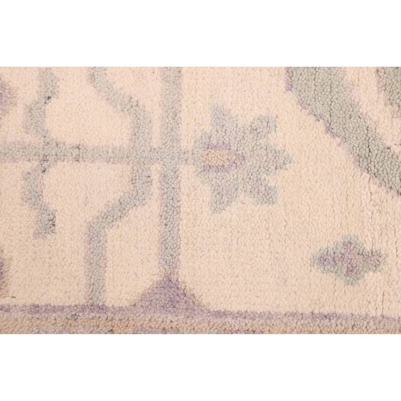 ECARPETGALLERY Hand-knotted Royal Oushak Ivory Wool Rug - 8'2 x 10'2