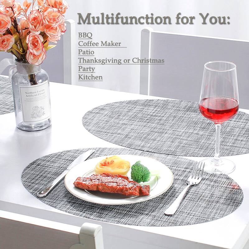 Washable Placemats Set of 4 Non-Slip Insulation Mats