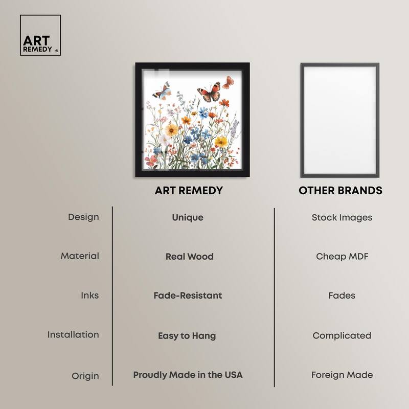 Garden of Fluttering Shadowbox by Art Remedy