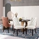 preview thumbnail 4 of 99, High-end Tufted Velvet Upholstered Nailhead Dining Chair Set of 6 Set of 4 - White Pink