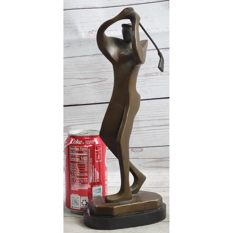 Signed Original Milo Abstract Golf Golfer Golfing Modern Sculpture Statue Art