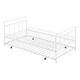 preview thumbnail 38 of 40, Metal Daybed with Trundle Bed and Curved Handle