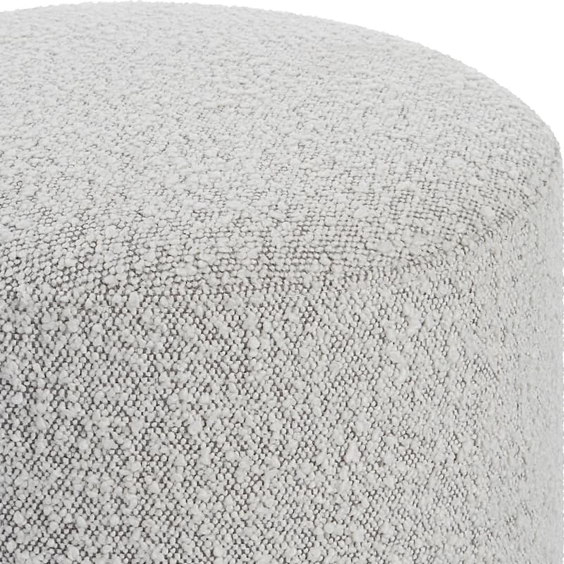 Upholstered Pouf Ottoman - 18" - Gray and Brown