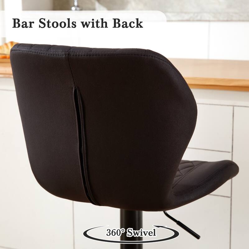 HOMYKA Swivel Adjustable Height Stool Set of 2