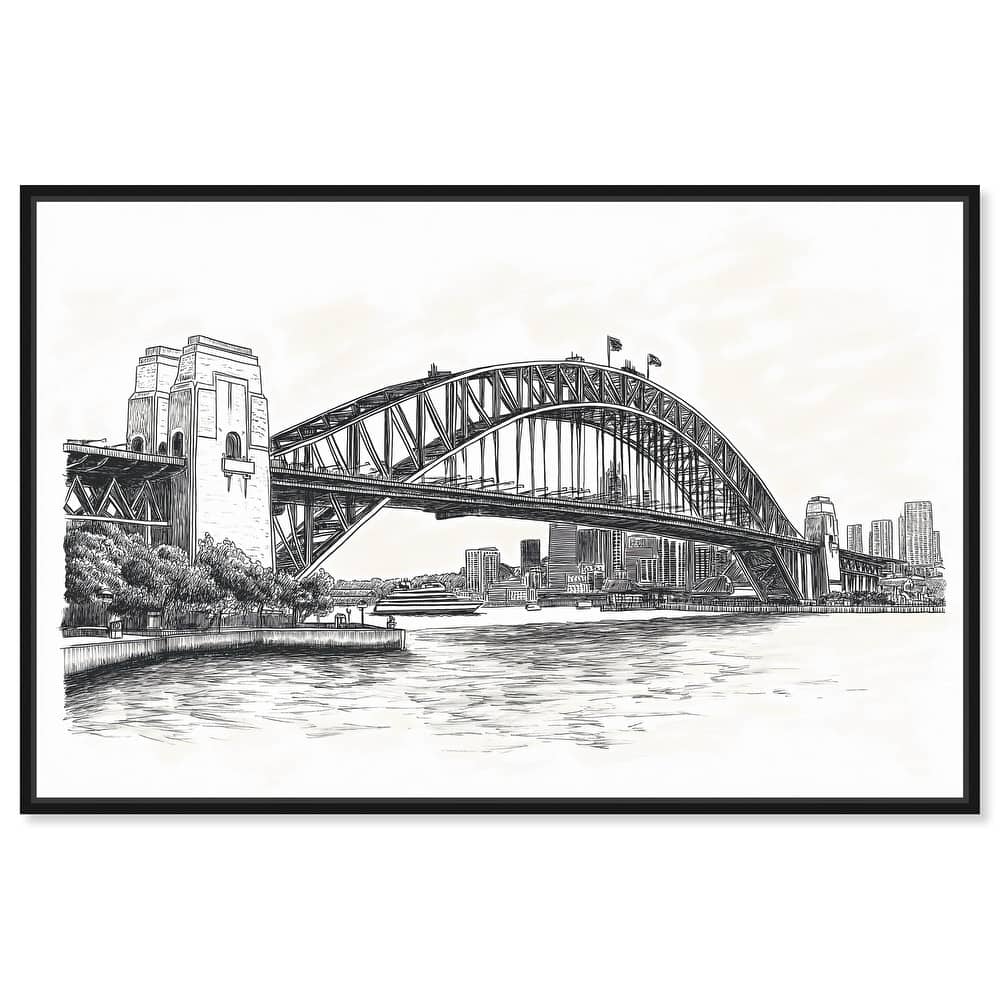 Lines of the Bridge Canvas by Art Remedy