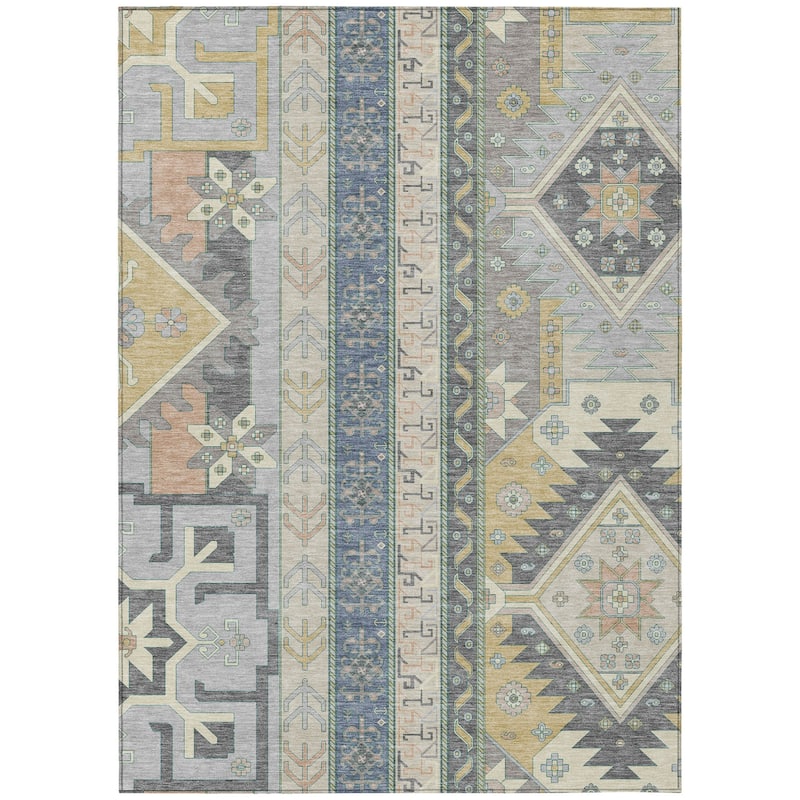HomeRoots Aztec Transitional Rectangle Outdoor Rug