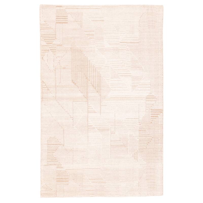 ECARPETGALLERY Hand-knotted Tangier Cream Wool Rug - 4'11 x 7'11