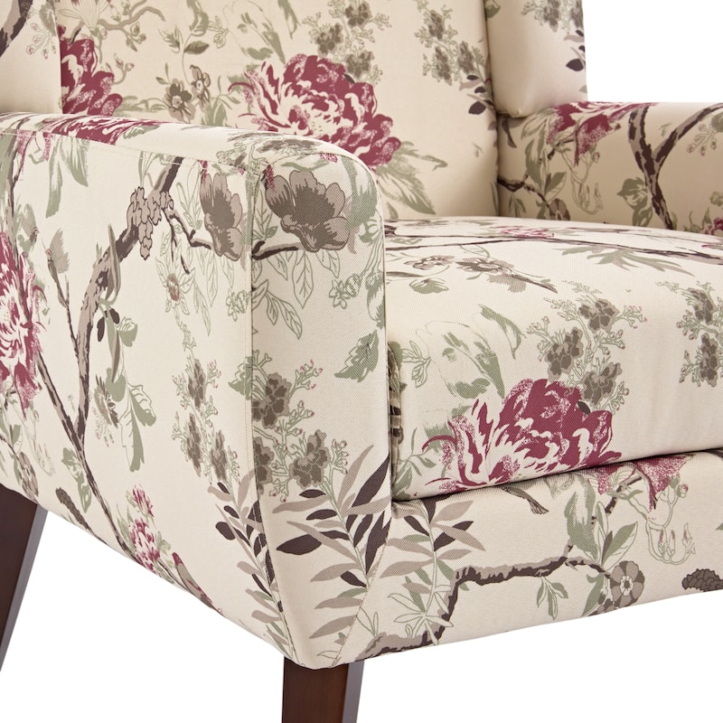 Set of 2 Modern Accent Chair Cotton Linen Upholstered Armchair for Living Room