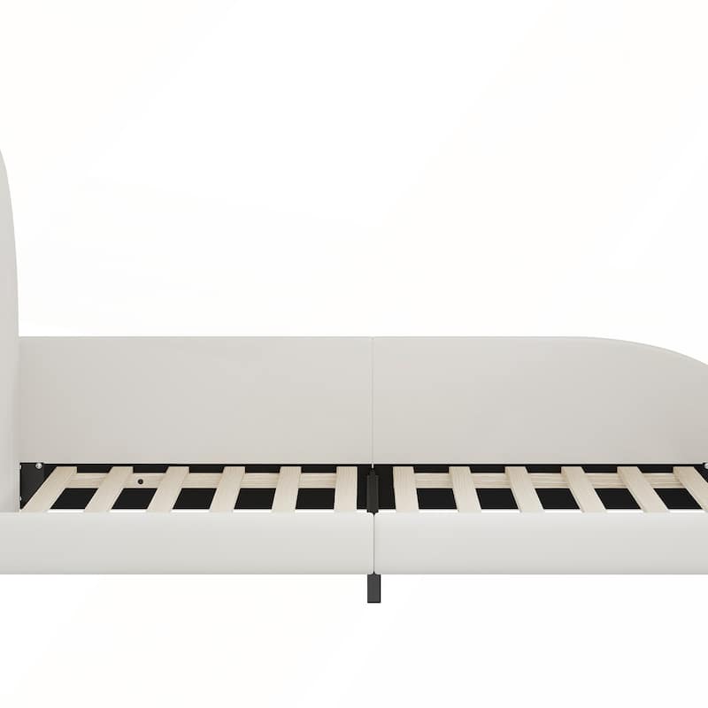 Twin size Upholstered Rabbit-Shape Princess Bed