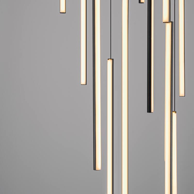 8/12/18-Light Dimmable Integrated LED Chandelier Linear Kitchen Island Light