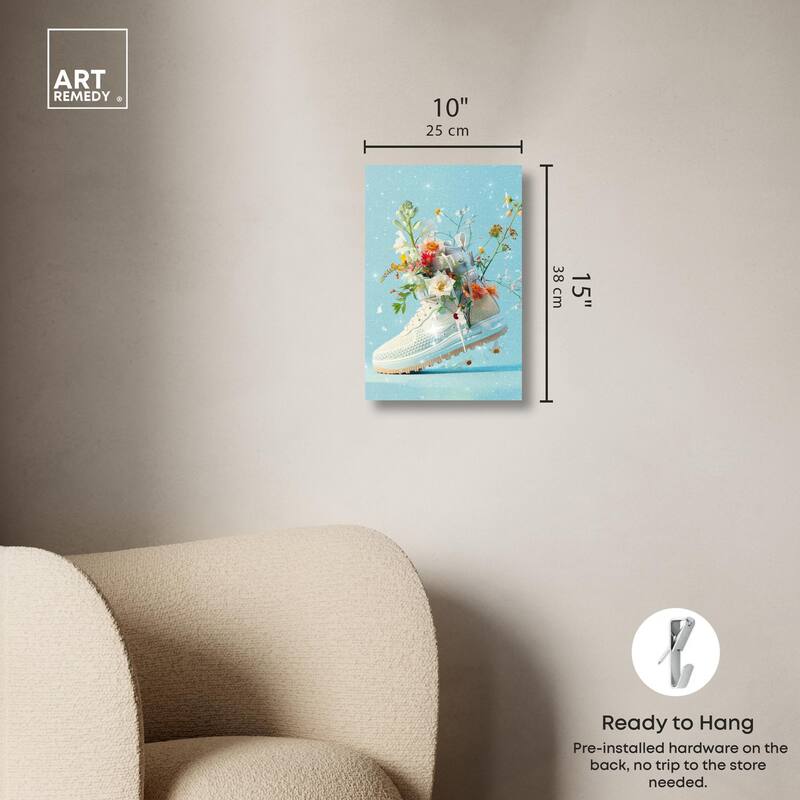 Light Sneaker Bouquet Canvas by Art Remedy, Gallery Wrapped
