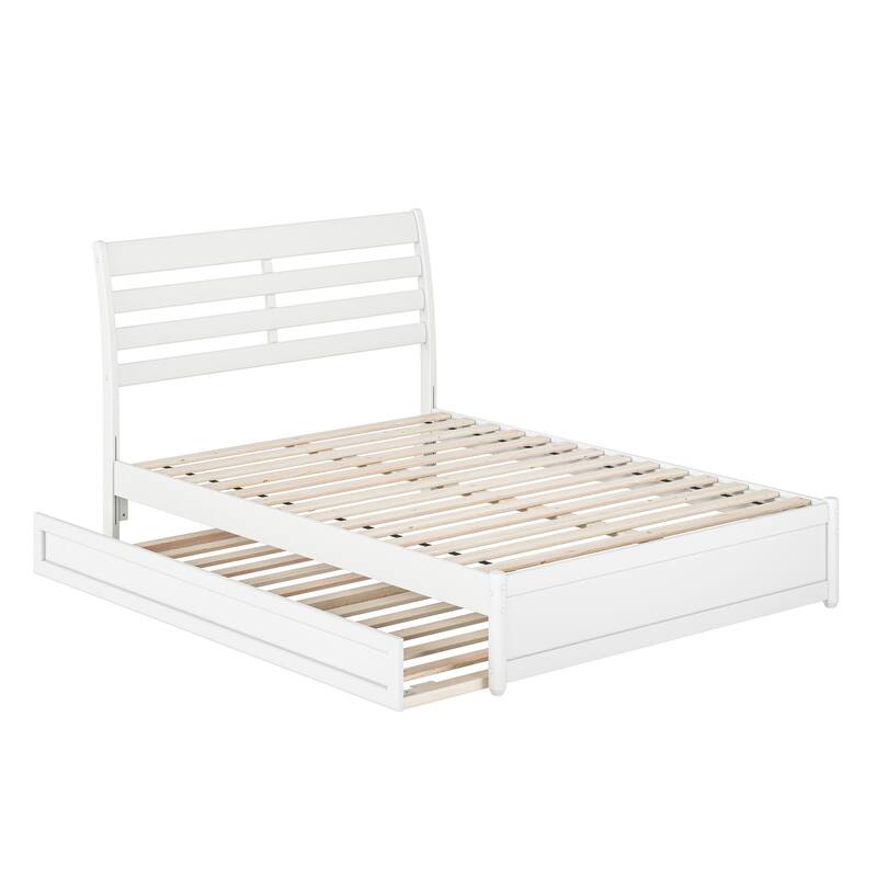 Emelie Platform Bed with Panel Footboard and Twin Trundle