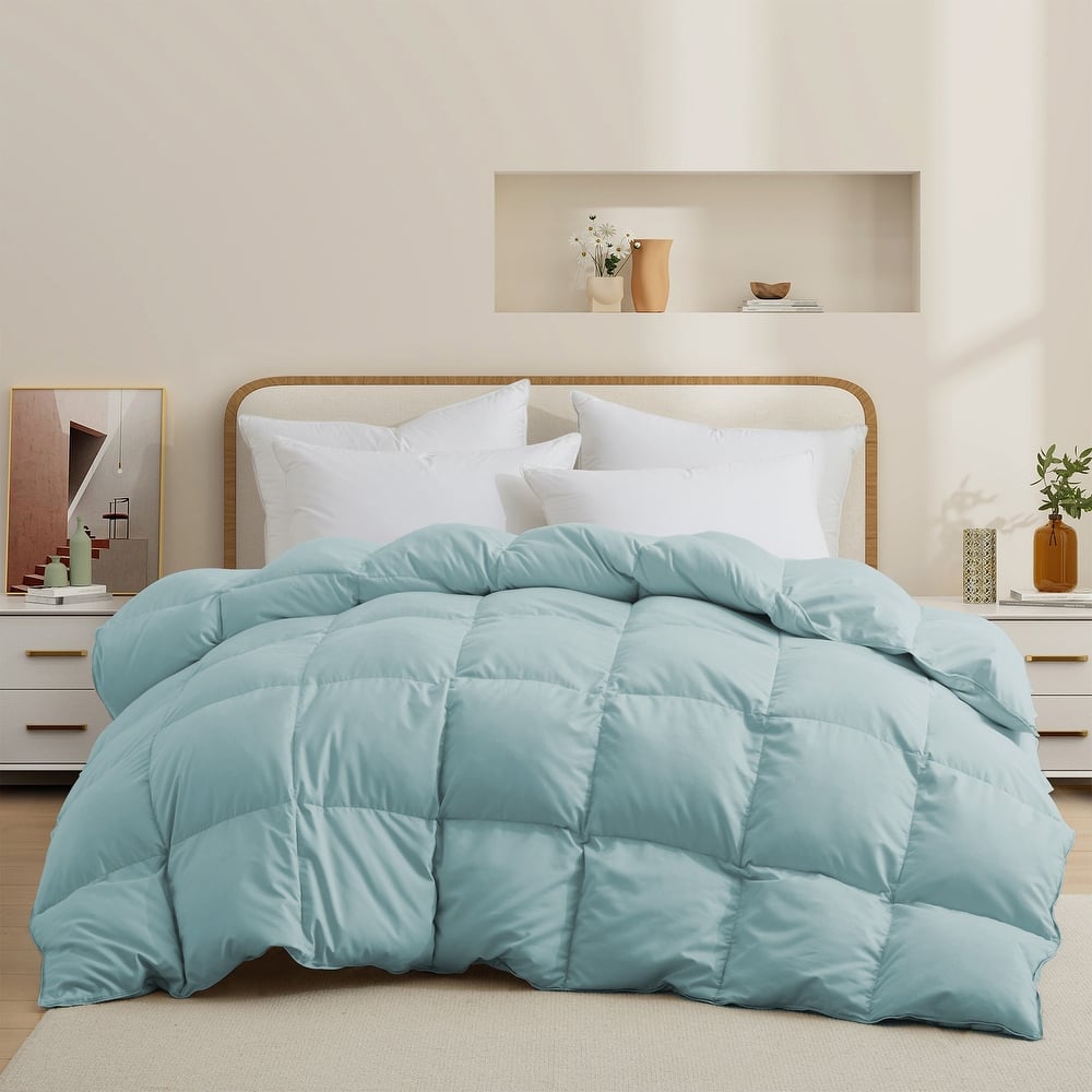 All Season White Goose Feather Fiber & Down Duvet Comforter