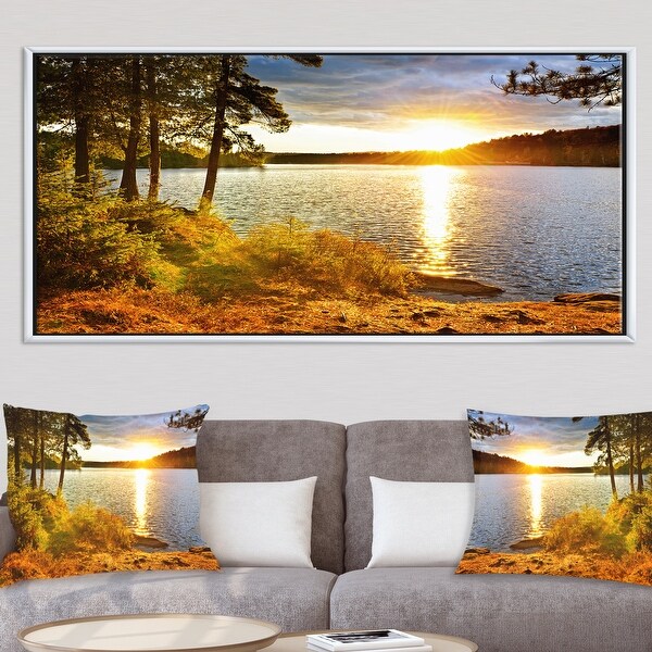 Beautiful Sunset Autumn Lake Scenery Print Home Decor Wall Art choose your size 