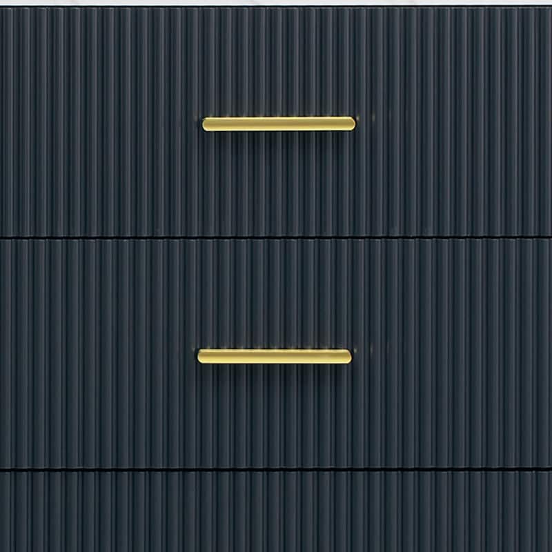 Modern Stylish Wooden Sideboard with 2 Amber-yellow Tempered Glass Doors