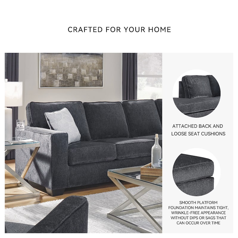 Signature Design by Ashley Altari 2-Piece Sectional with Chaise - 110" W x 90" D x 37" H