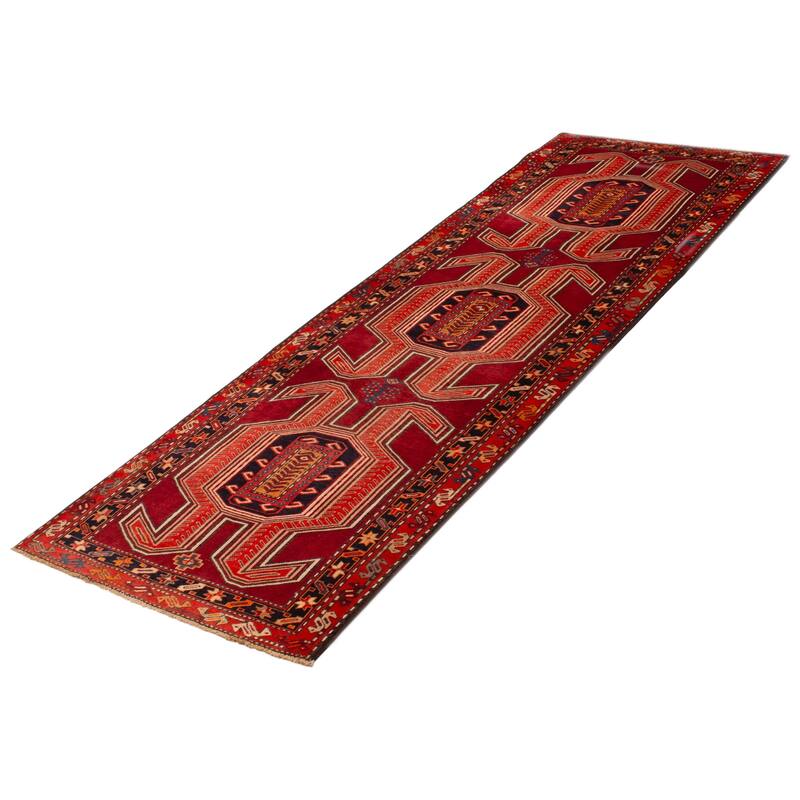 ECARPETGALLERY Hand-knotted Konya Anatolian Red Wool Rug - 3'10 x 11'1