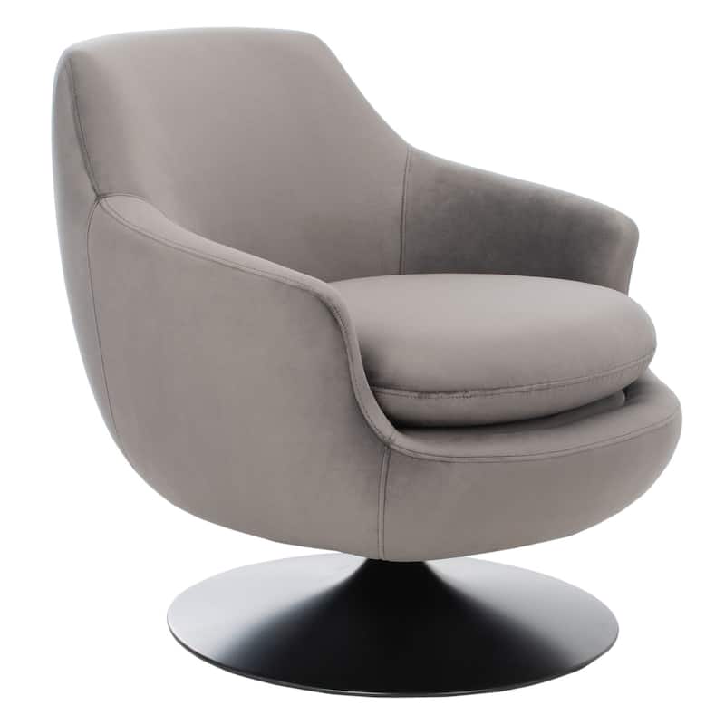 SAFAVIEH Couture Kristell Velvet Swivel Accent Chair - 31.1" W x 32.3" L x 29.5" H - 31Wx32Dx30H