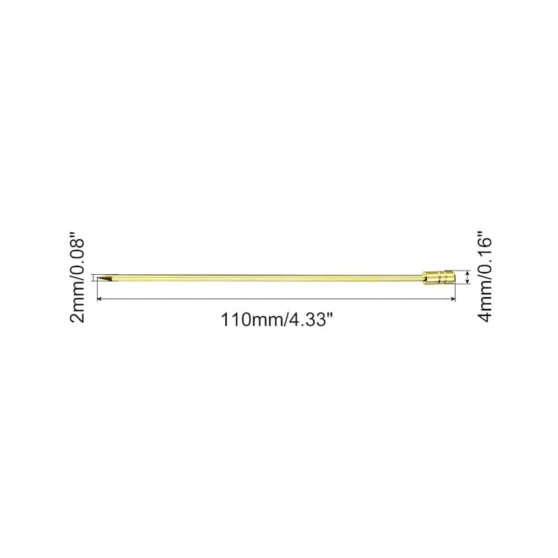 Metal Cocktail Toothpicks Cylinder Drink Picks Cocktail Skewers 5Pcs - 4.3" - Gold