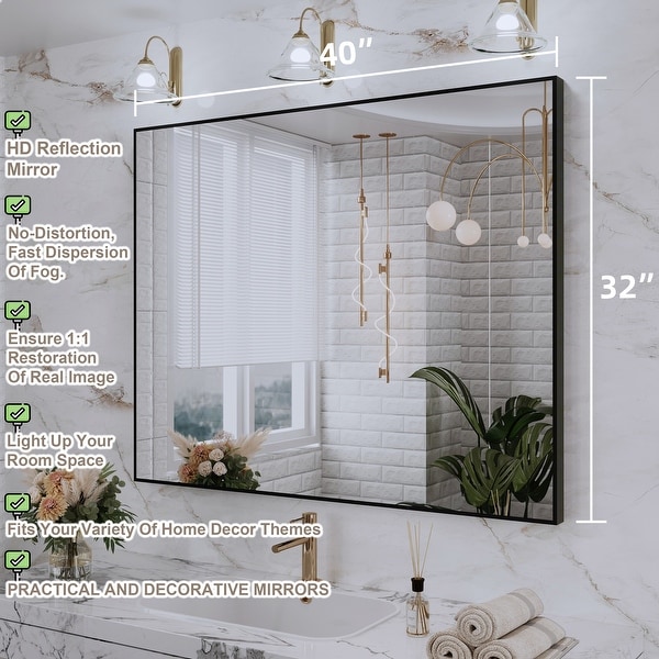 QuivaraView Wall Mounted Aluminum Frame Bathroom Vanity