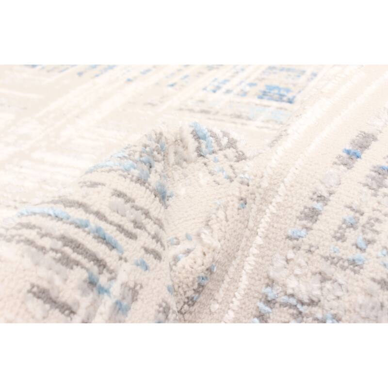 ECARPETGALLERY Machine Made Quinn Blue Area Rug