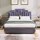 preview thumbnail 38 of 66, Queen/Full Upholstered Platform Bed with LED Lights & 4 Drawers
