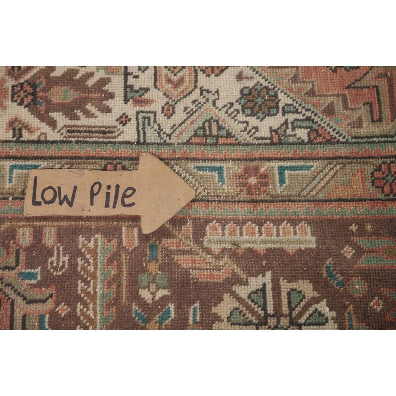 Handmade Geometric Tabriz Persian Vintage Rug Oriental Wool Carpet - 9'10" x 12'7"