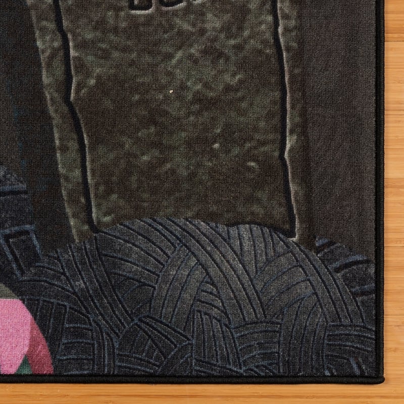 Licensed Disney Nightmare Before Christmas Jack and Sally Polyester Youth Area Rug - 4' 6" x 6' 6"