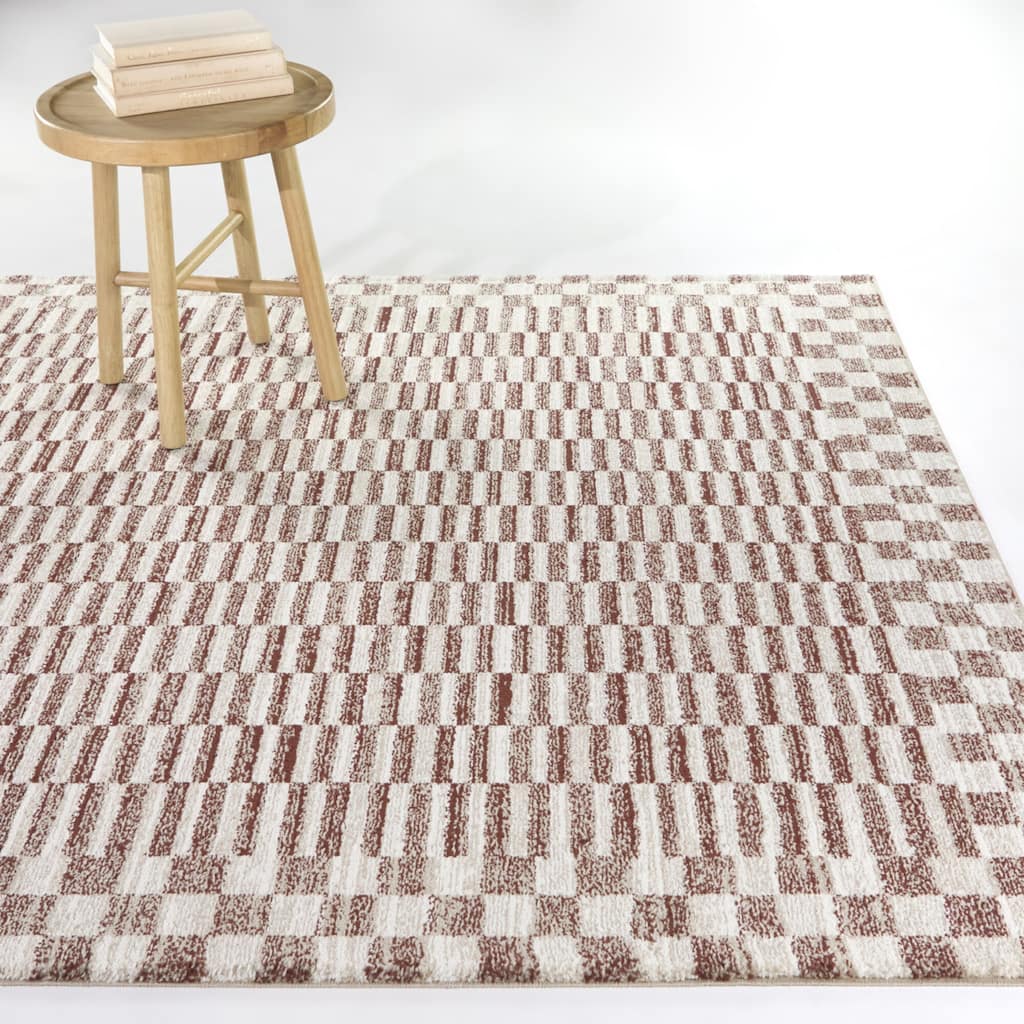Bakker Boho Checkered Area Rug