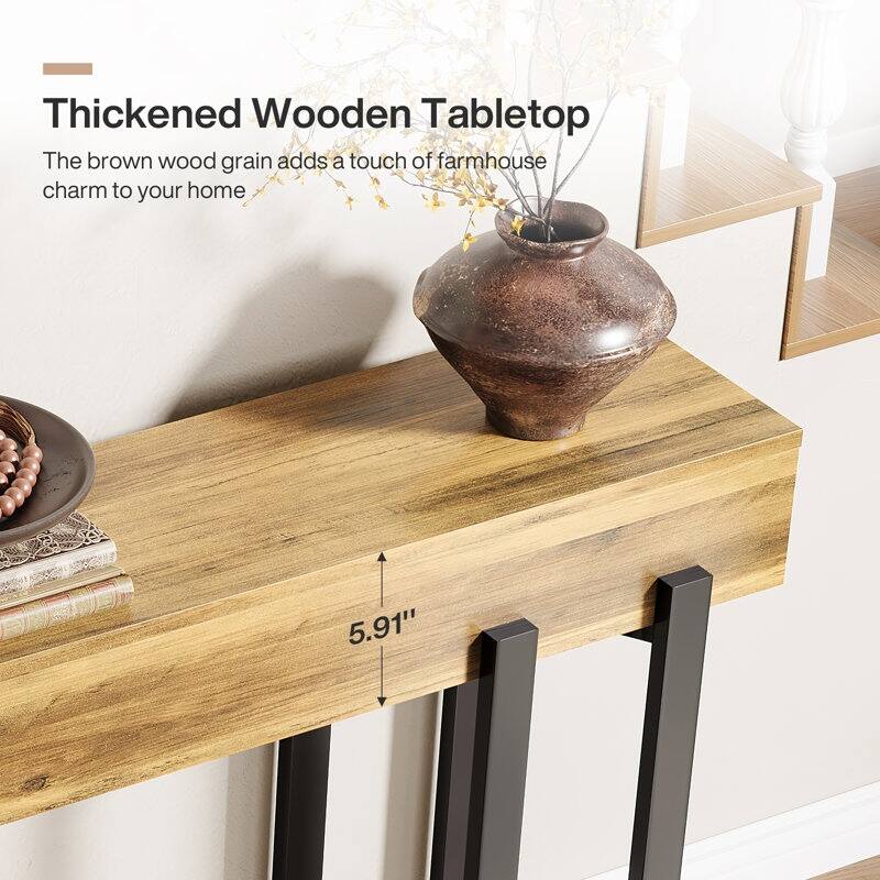 Industrial Entryway Table for Living Room