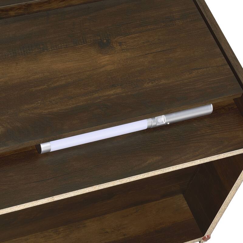 Geary 2-drawer Nightstand LED Lights and USB