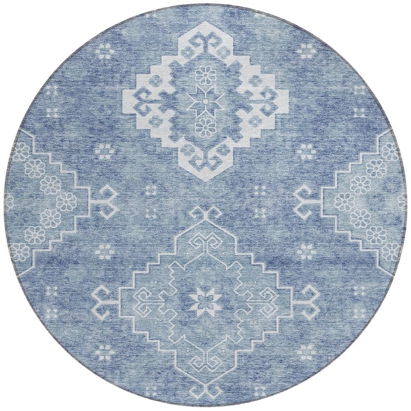 HomeRoots Medallion Traditional Rectangle Outdoor Rug