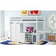 preview thumbnail 7 of 12, Full Size Loft Bed with Built-in Wardrobe and Desk, Wood Kid's Bed with Storage Drawers and Ladder
