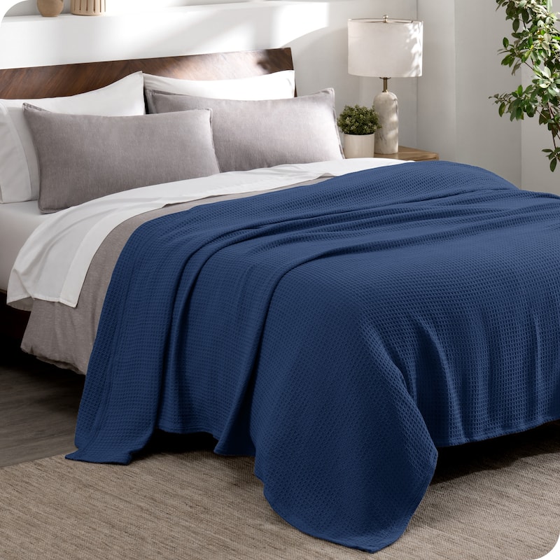 Bare Home Cotton Waffle Bed Blanket