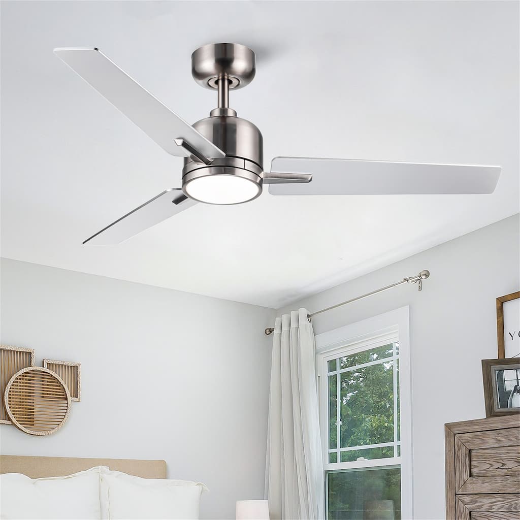 48" Lowe Profile Ceiling Fan with Light and Plywood Blades