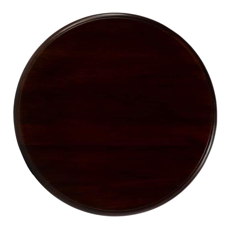 Tia 18 in. W Round Wood Pedestal Side Table