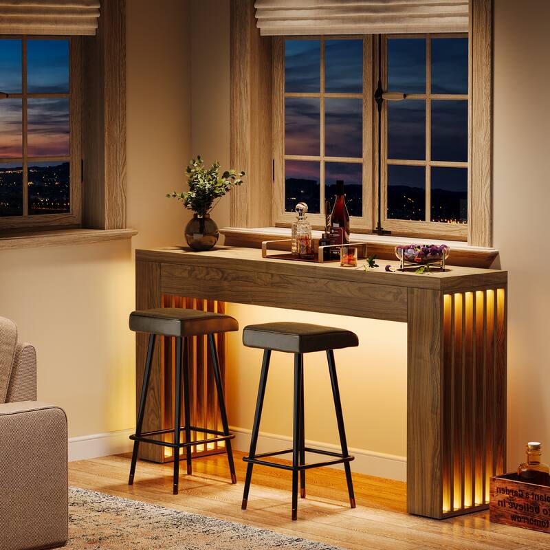 Wooden Console Sofa Table, Behind-the-Couch Accent Entryway Table for Entrance Hallway Living Room