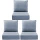 preview thumbnail 113 of 121, Gymojoy 24"x22"x6" Patio Thick Cushions & Pillows Set - Deep Seat Indoor/Outdoor Water & Fade Resistant Three Sets - Baby Blue