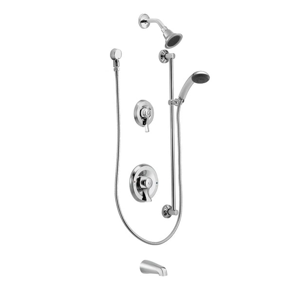 Moen T8343 Posi Temp Pressure Balanced Tub And Shower Trim With Moen T8343 Posi Temp Pressure Balanced Tub And Shower Trim With 2 5 Gpm Head