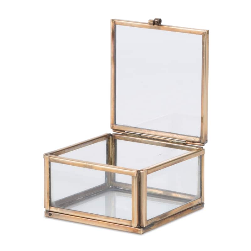 Square Framed Decorative Boxes - 4" - Set of 2