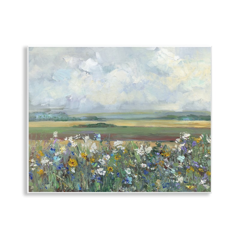 Stupell County Meadow Clouds Overhead Wall Plaque Art Design By Sally Swatland - 14 x 11