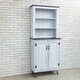 preview thumbnail 7 of 29, 78-inch Tall Lodge Style China Cabinet with 3 Display Shelves, 2 Doors, and 4 Legs