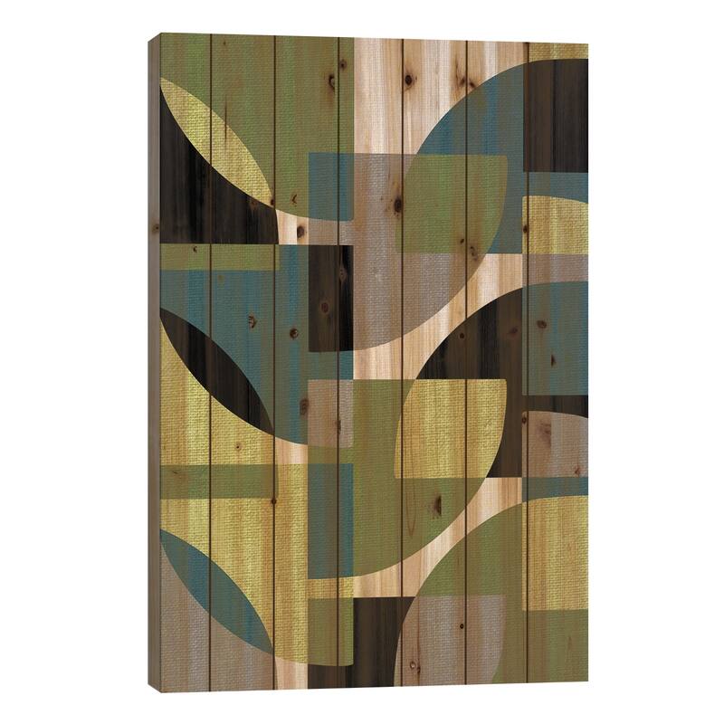 Fragments IV Print On Wood by Susana Paz - Multi-Color - 26x18x1.5
