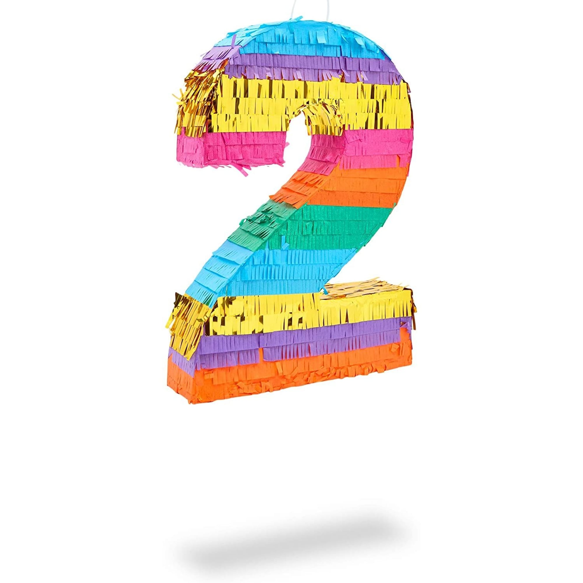 Small Rainbow Pinata Number 1 for 1st Birthday Party (11.3 x 16.5