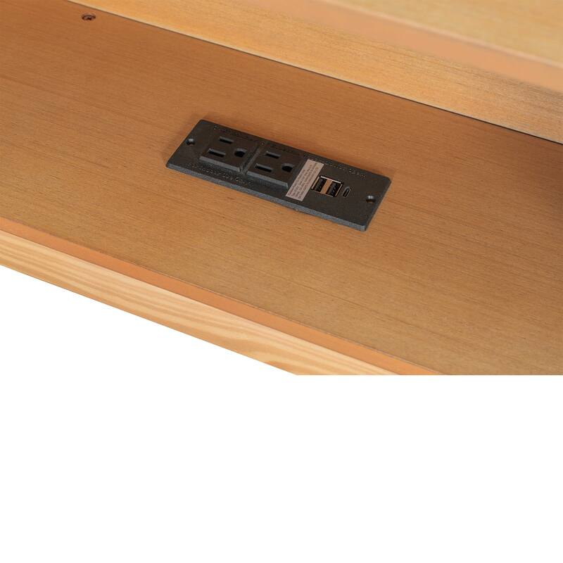 Roomfitters Full Wood Daybed with Trundle, Storage Shelves and Side Bench