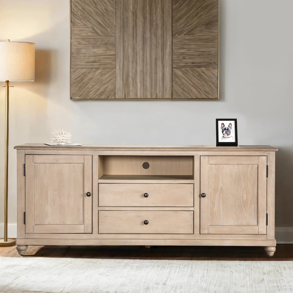 Furniture of America Trenden Farmhouse 72-inch Solid Wood 2-Drawer TV Stand
