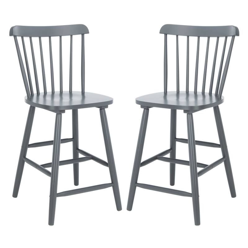 SAFAVIEH Arra 24-inch Spindle Farmhouse Counter Stool (Set of 2) - 19.9" x 20.1" x 43.1" - 20"W x 20"D x 38"H